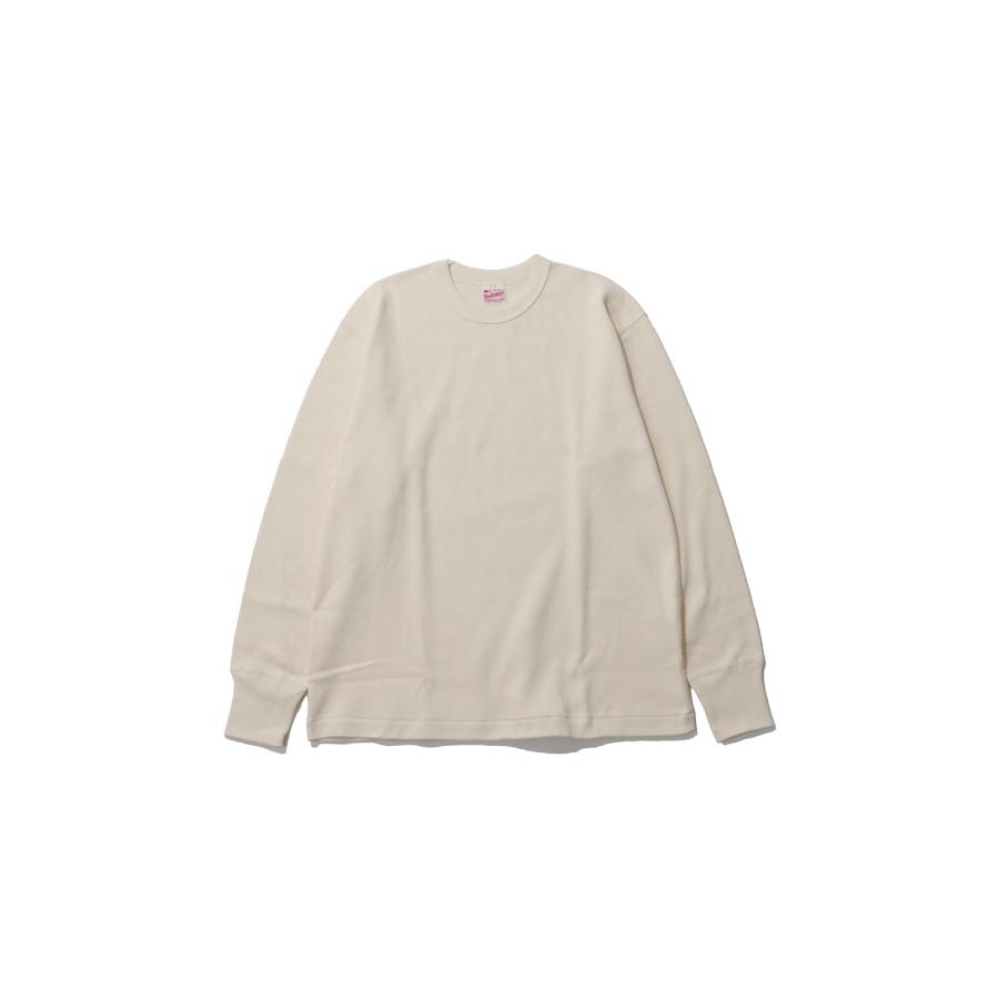 Thermal King Raschel Honeycomb Crewneck L/S - Natural (#52023) Healthknit(ヘルスニット) | 