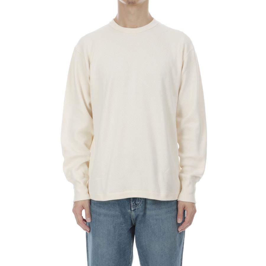 Thermal King Raschel Honeycomb Crewneck L/S - Natural (#52023) Healthknit(ヘルスニット) |  | 02