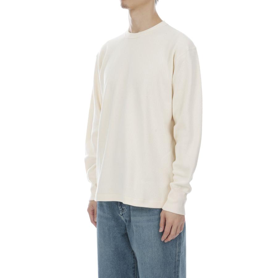 Thermal King Raschel Honeycomb Crewneck L/S - Natural (#52023) Healthknit(ヘルスニット) |  | 03