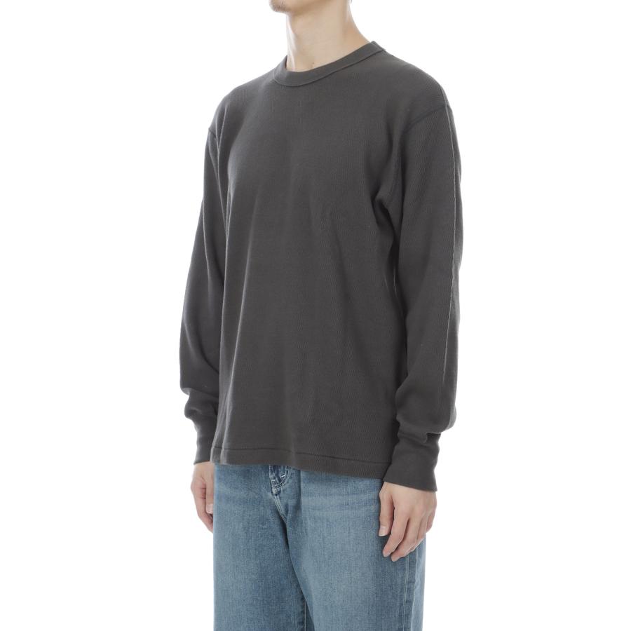 Thermal King Raschel Honeycomb Crewneck L/S - Fade Black (#52023) Healthknit(ヘルスニット) |  | 03