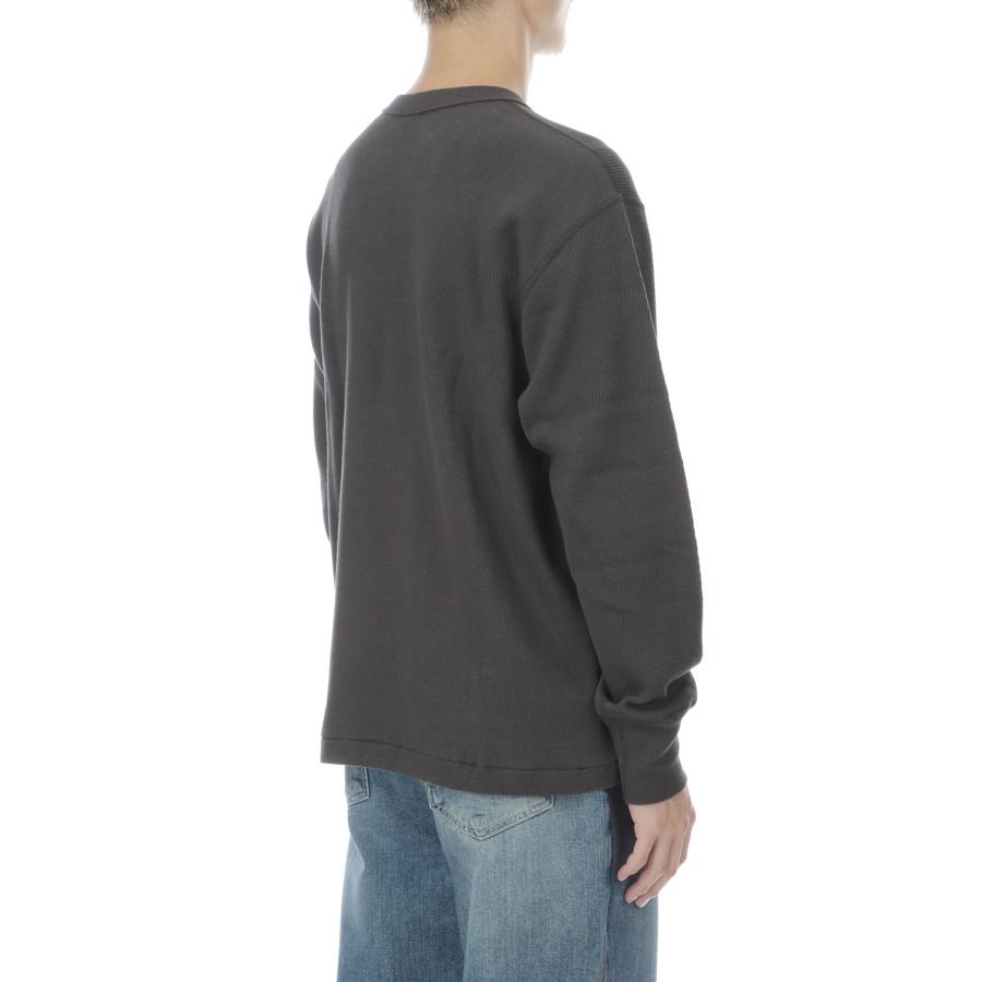 Thermal King Raschel Honeycomb Crewneck L/S - Fade Black (#52023) Healthknit(ヘルスニット) |  | 04