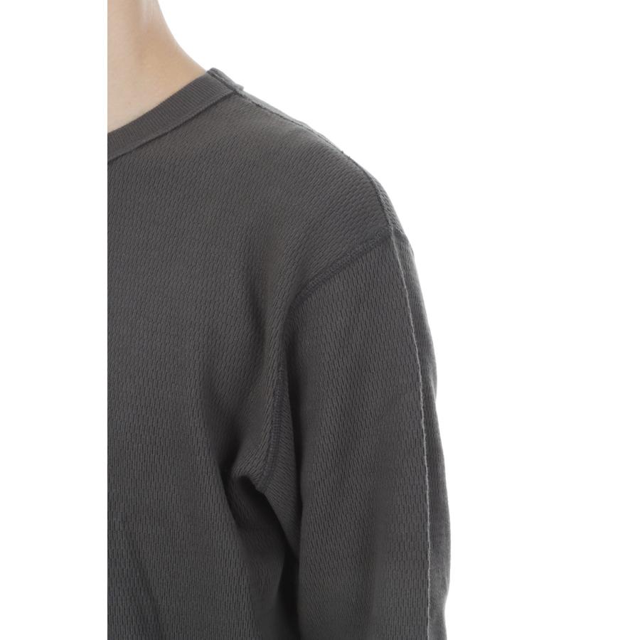 Thermal King Raschel Honeycomb Crewneck L/S - Fade Black (#52023) Healthknit(ヘルスニット) |  | 05
