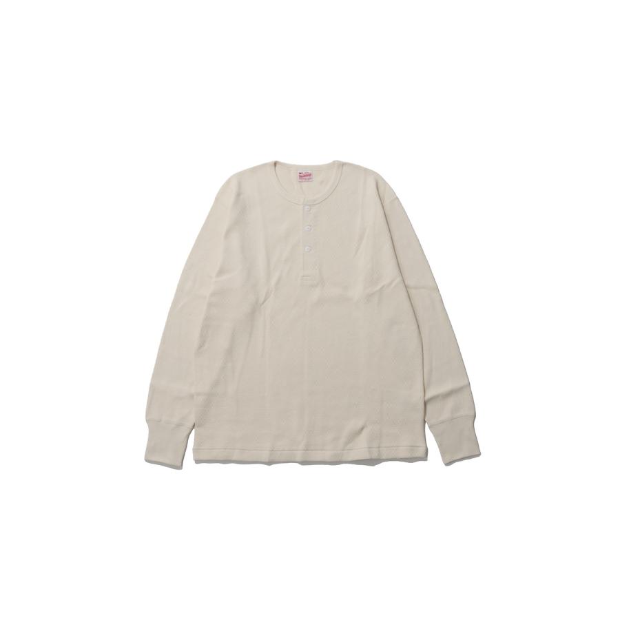 Thermal King Raschel Honeycomb Henleyneck L/S - Natural (#52034) Healthknit(ヘルスニット) | 