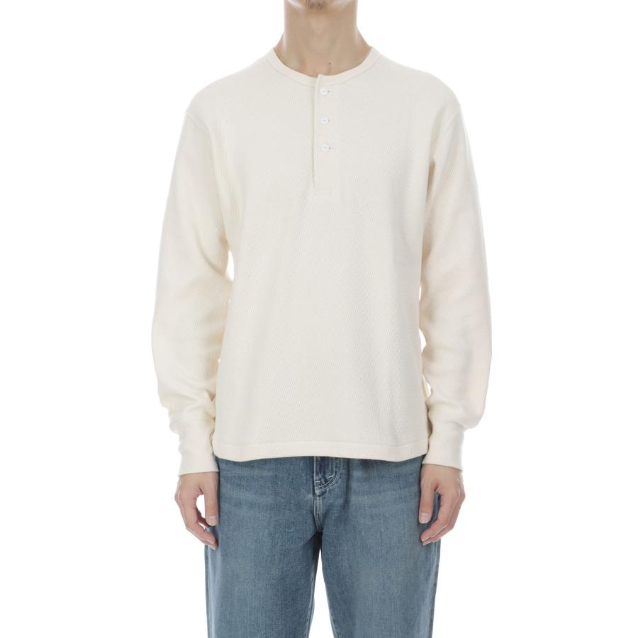 Thermal King Raschel Honeycomb Henleyneck L/S - Natural (#52034) Healthknit(ヘルスニット) |  | 02