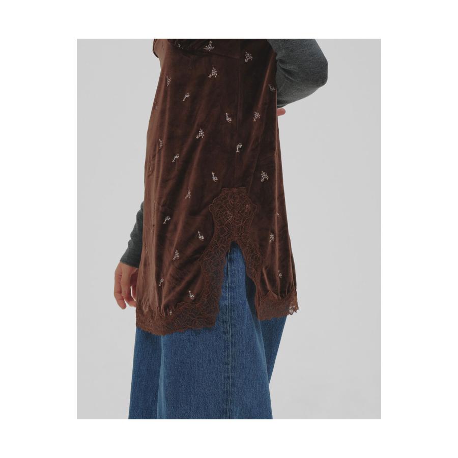 【予約会開催中】Petit Flower Velour Tunic - CHOCOLATE (12620411) Todayful(トゥデイフル) | TODAYFUL | 03