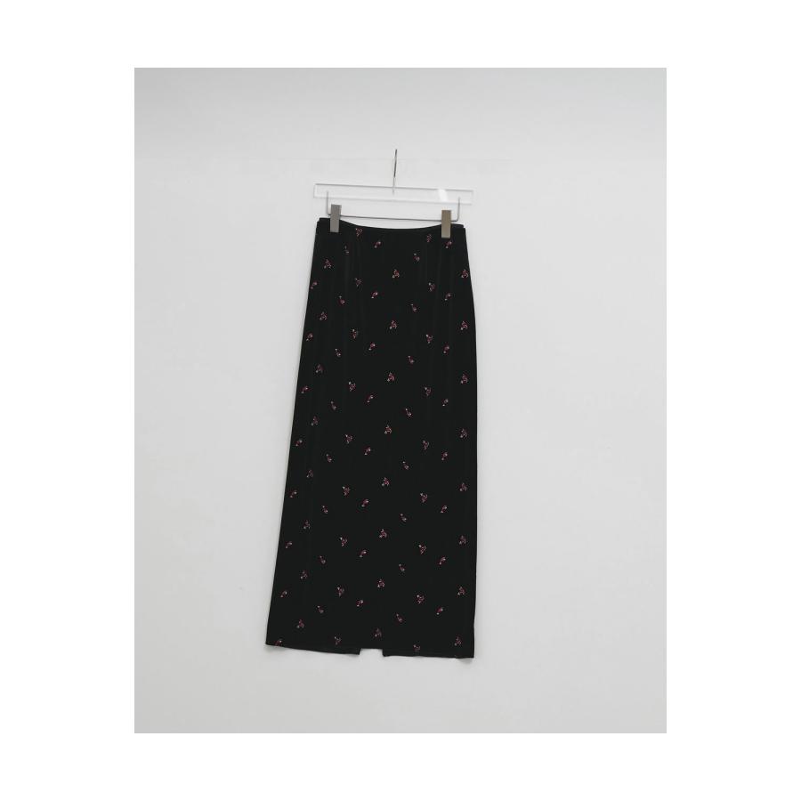 【予約会開催中】Petit Flower Velour Skirt - BLACK (12620807) Todayful(トゥデイフル) | TODAYFUL