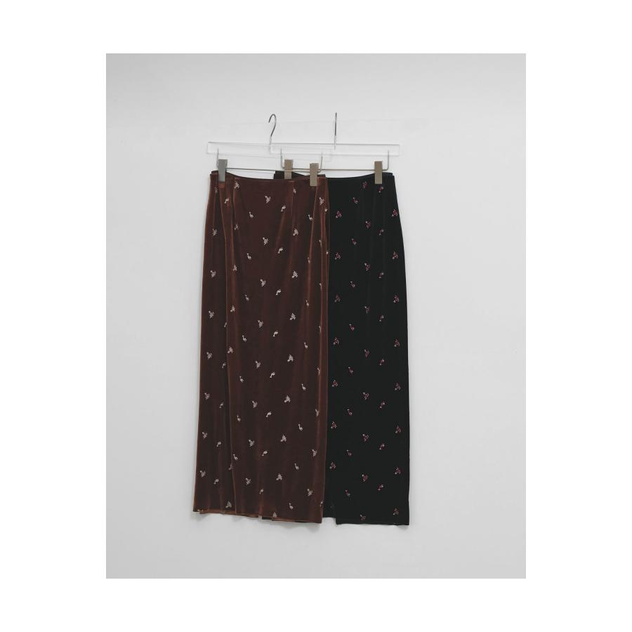 【予約会開催中】Petit Flower Velour Skirt - BLACK (12620807) Todayful(トゥデイフル) | TODAYFUL | 04