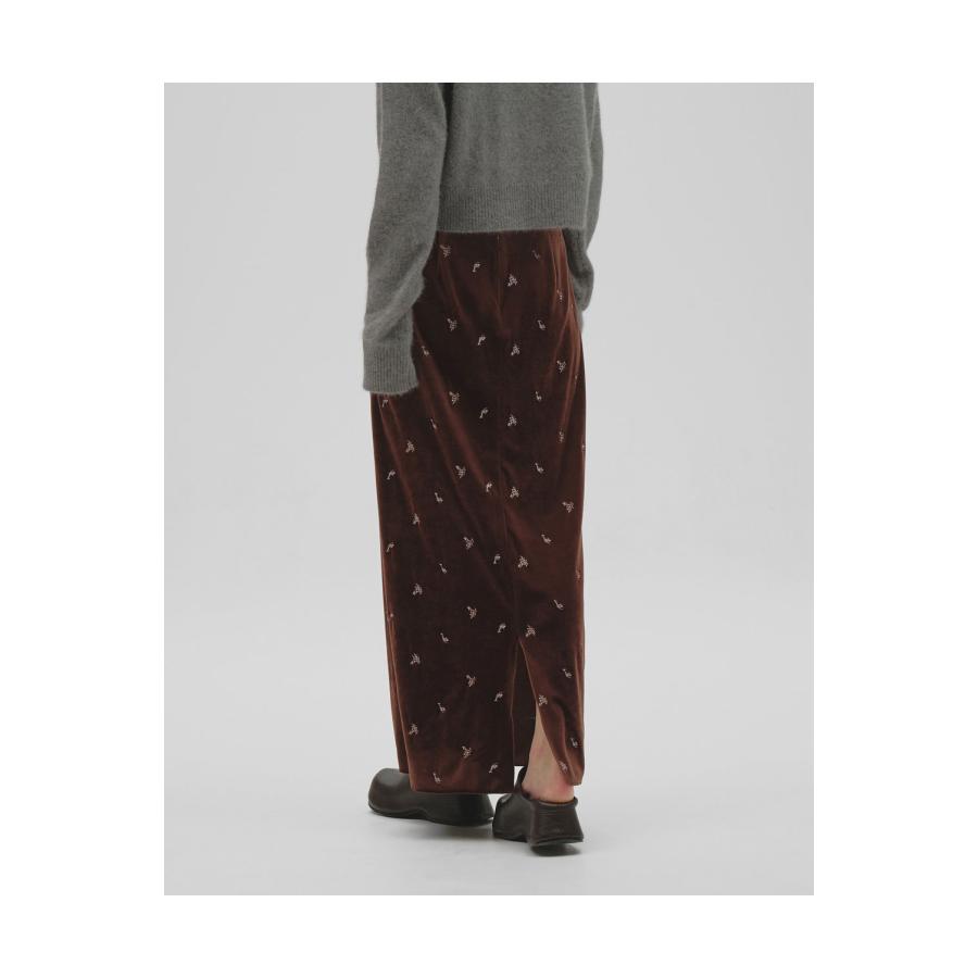 【予約会開催中】Petit Flower Velour Skirt - CHOCOLATE (12620807) Todayful(トゥデイフル) | TODAYFUL | 03