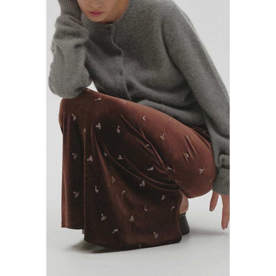 【予約会開催中】Petit Flower Velour Skirt - CHOCOLATE (12620807) Todayful(トゥデイフル) | TODAYFUL | 05