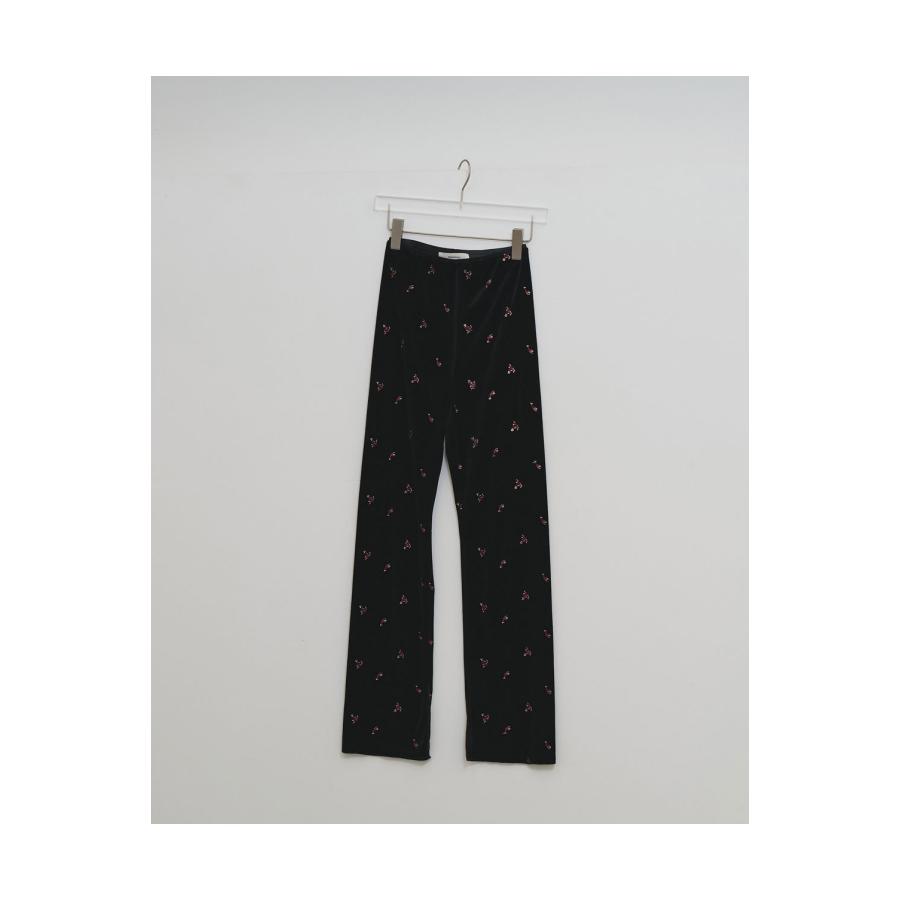 【ご予約会開催中】Petit Flower Velour Leggings - BLACK (12620721) Todayful(トゥデイフル) | TODAYFUL