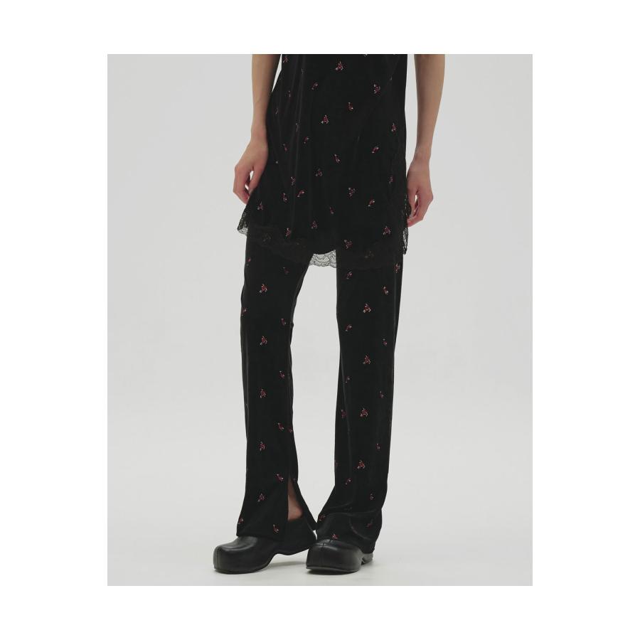 【ご予約会開催中】Petit Flower Velour Leggings - BLACK (12620721) Todayful(トゥデイフル) | TODAYFUL | 02