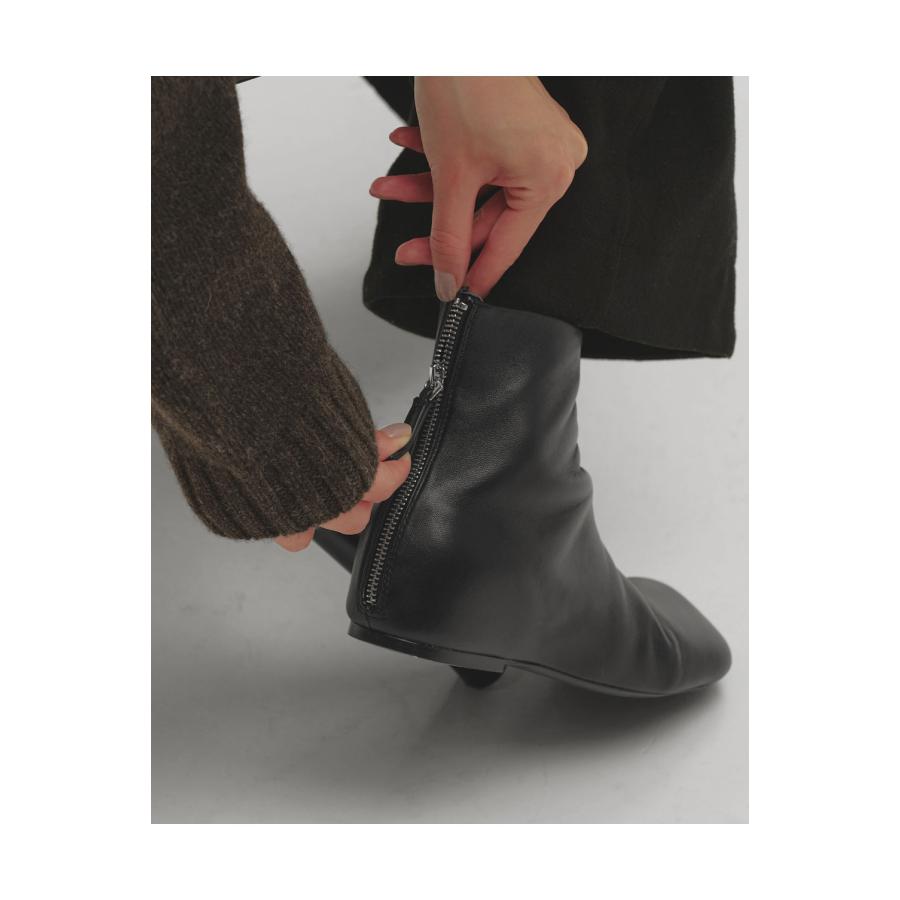 【予約会開催中】Square Leather Flat Boots - BLACK (12621019) Todayful(トゥデイフル) | TODAYFUL | 05
