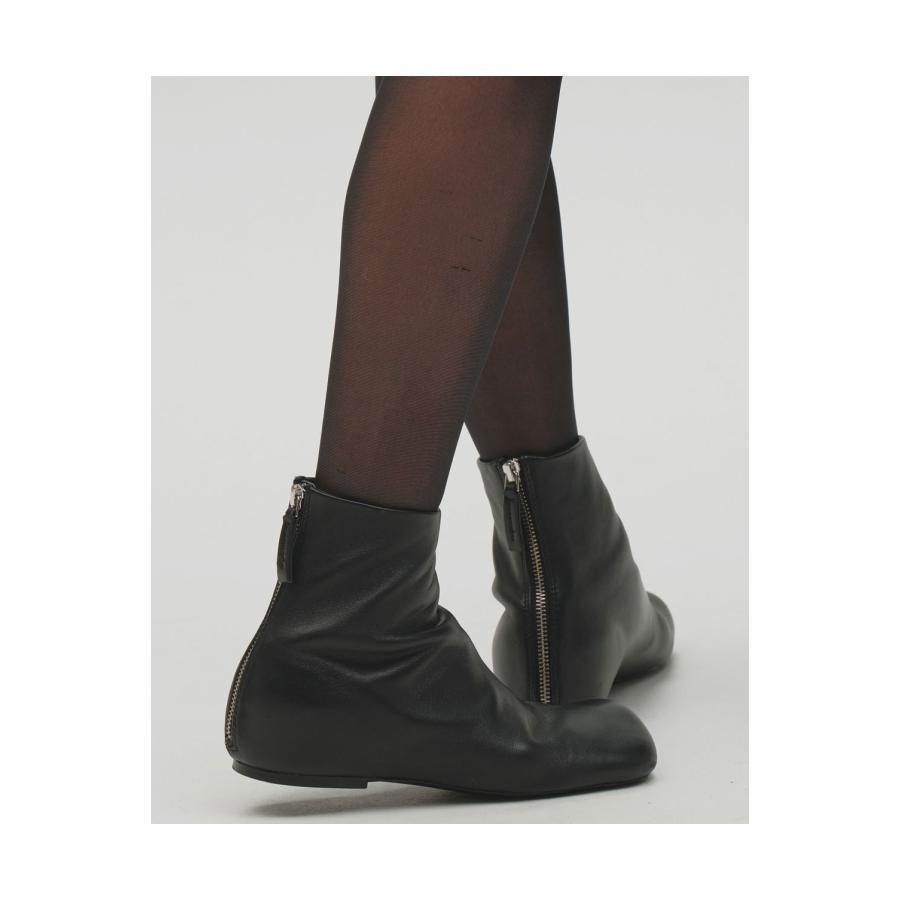 【予約会開催中】Square Leather Flat Boots - BLACK (12621019) Todayful(トゥデイフル) | TODAYFUL | 06
