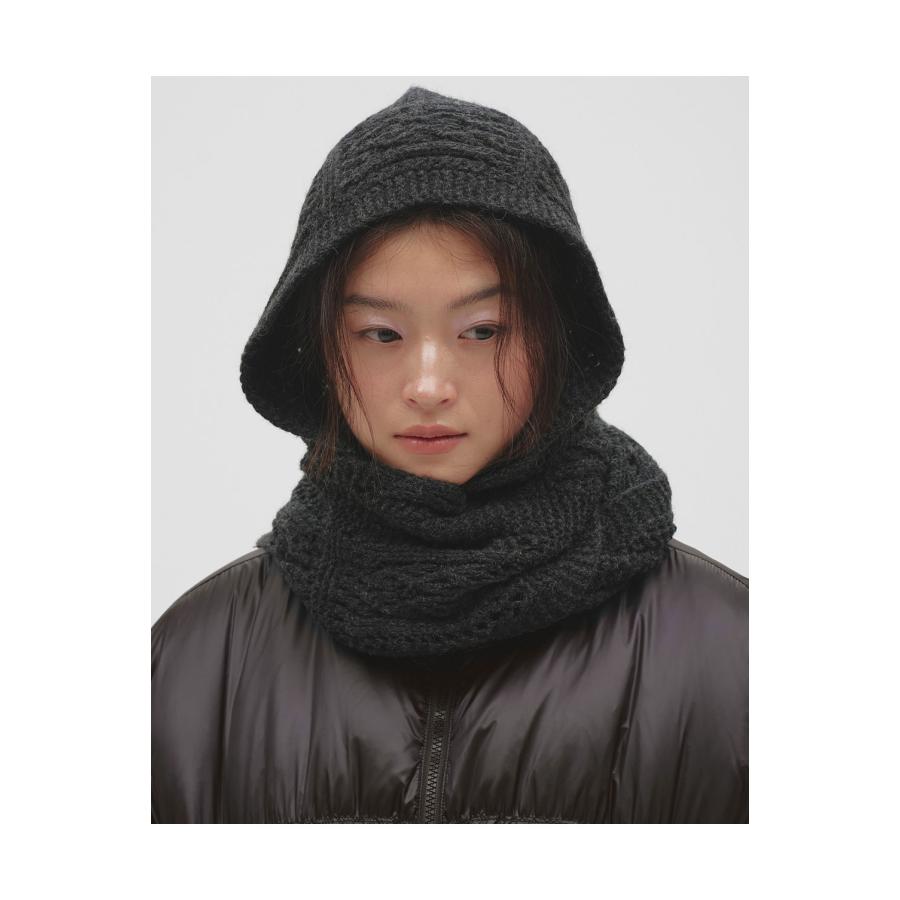 【予約会開催中】Cable Hoodie Muffler - CHARCOAL GRAY (12621031) Todayful(トゥデイフル) | TODAYFUL | 02