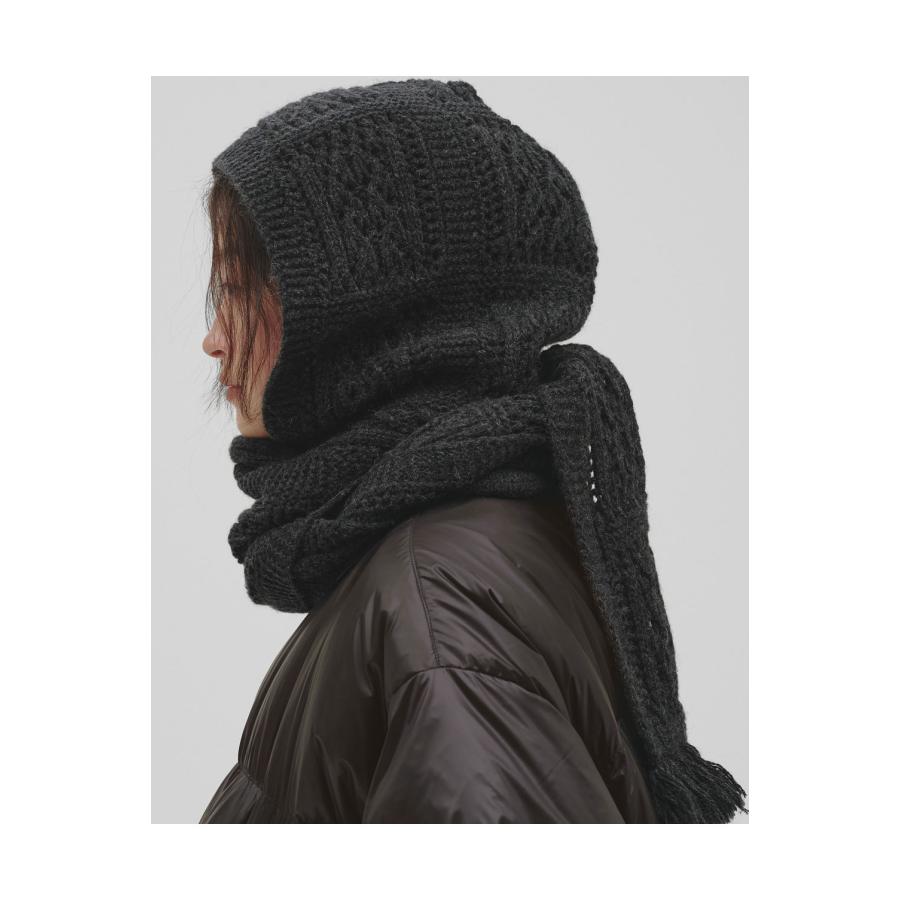 【予約会開催中】Cable Hoodie Muffler - CHARCOAL GRAY (12621031) Todayful(トゥデイフル) | TODAYFUL | 03