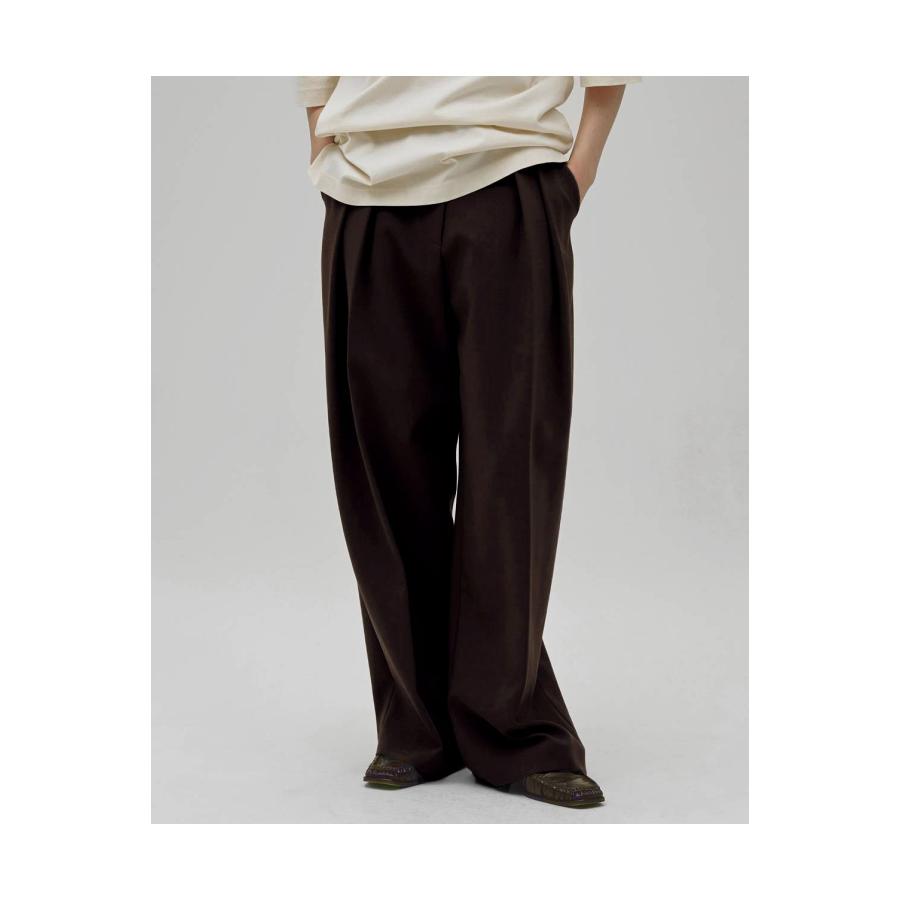 Bonding Wide Trousers - DARK BROWN (12620723) Todayful(トゥデイフル) | TODAYFUL | 03
