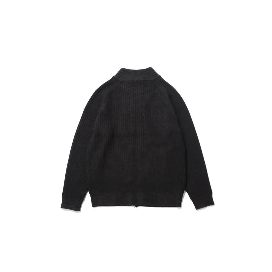 BUTTON KNIT ZIP-UP -  BLACK  (SG26FWOTZK001) SAN SAN GEAR(サンサンギア) |  | 01