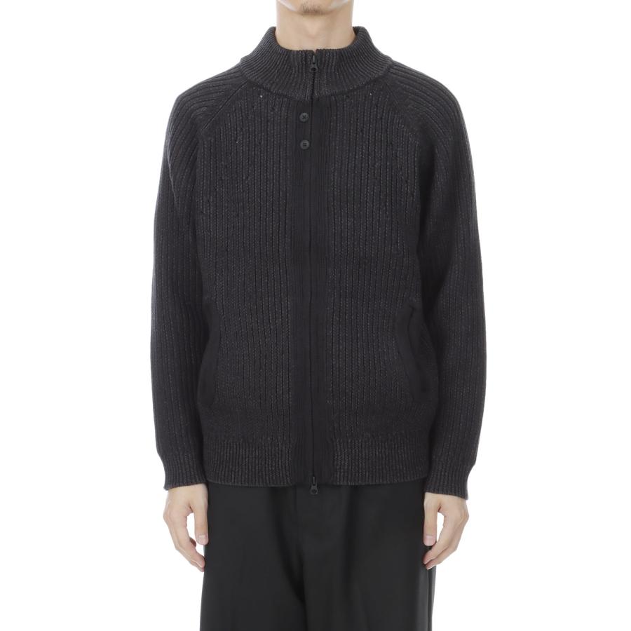 BUTTON KNIT ZIP-UP -  BLACK  (SG26FWOTZK001) SAN SAN GEAR(サンサンギア) |  | 02