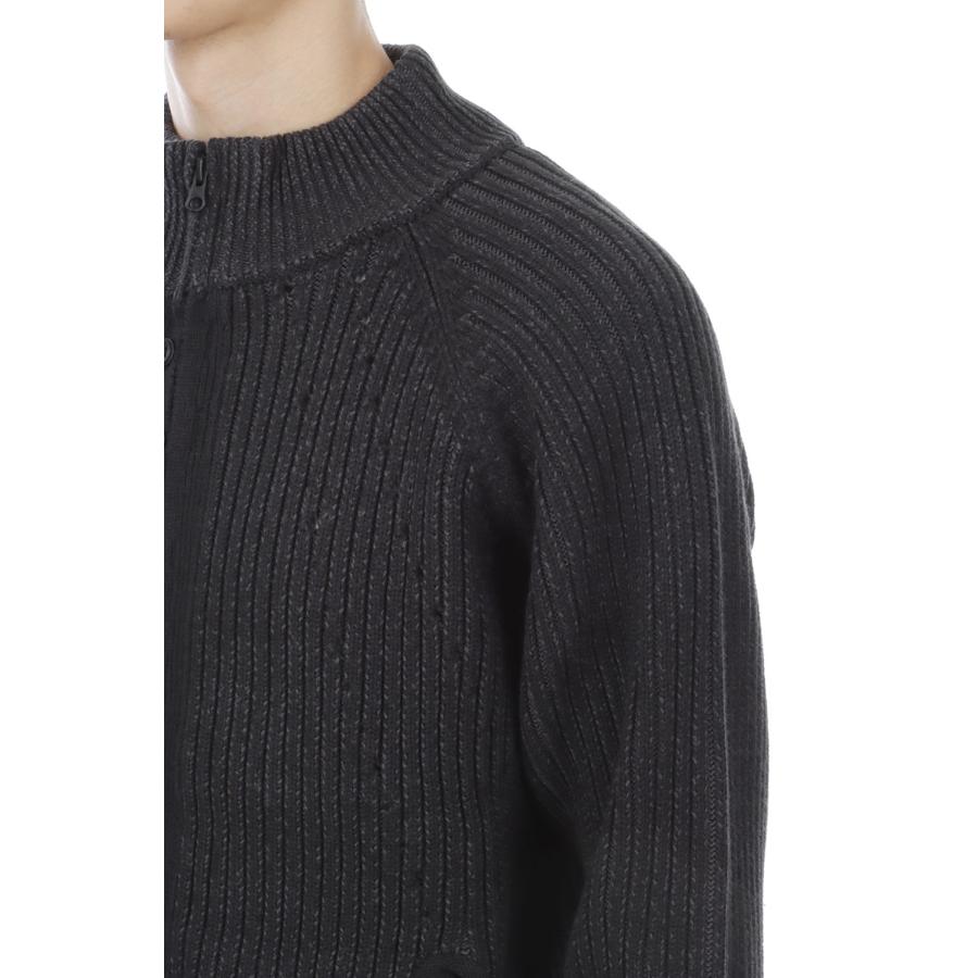 BUTTON KNIT ZIP-UP -  BLACK  (SG26FWOTZK001) SAN SAN GEAR(サンサンギア) |  | 05