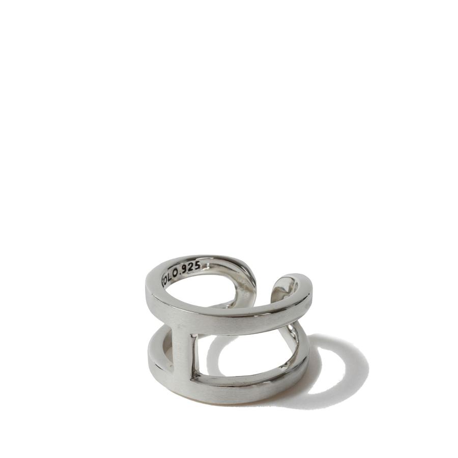 H Ring with Hair Line / Silver (XOR112) XOLO JEWELRY(ショロ ジュエリー) | 
