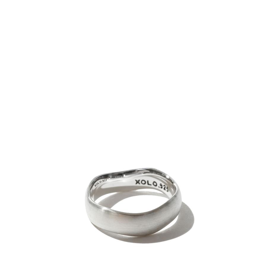 Wave Ring with Hair Line / Silver (XOR119) XOLO JEWELRY(ショロ ジュエリー) | 