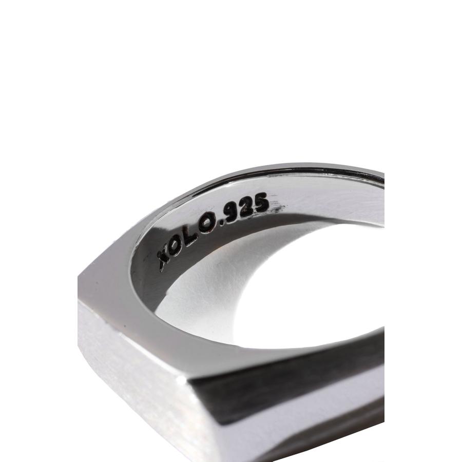 Signet Ring with Hair Line -Thick- / Silver (XOR121) XOLO JEWELRY(ショロ ジュエリー) |  | 02
