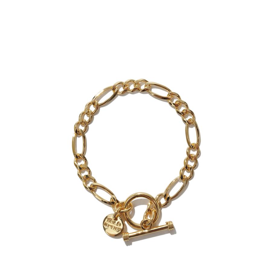 Figaro Link Bracelet -6mm- / Gold (XOB012-19G) XOLO JEWELRY(ショロ ジュエリー) | 