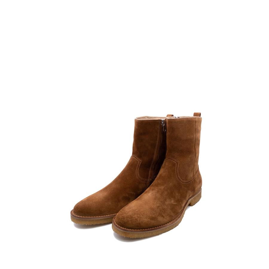 【P5倍】Suede Side Zip Boots / BROWN (MND-OC001) Minedenim(マインデニム) |  | 01
