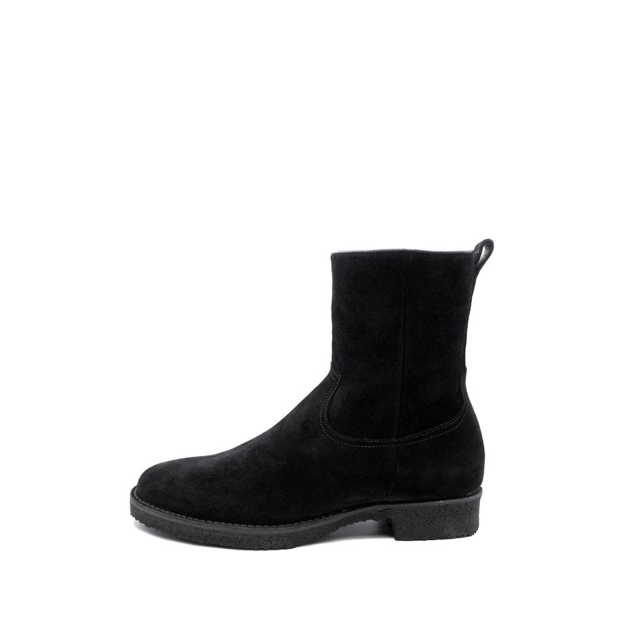【P5倍】Suede Side Zip Boots / BLACK (MND-OC001) Minedenim(マインデニム) | 