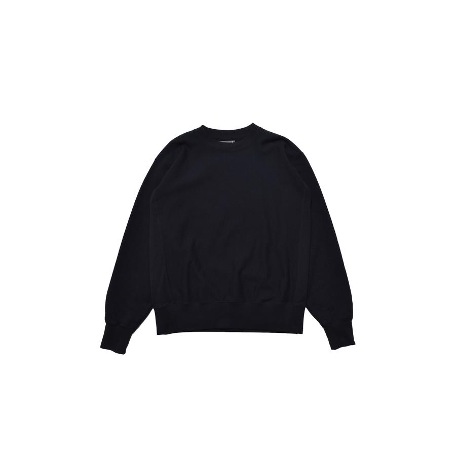 Cotton Wool Fleece Crewneck L/S Pullover / BLK (MDFBF09403) Minedenim(マインデニム) | 