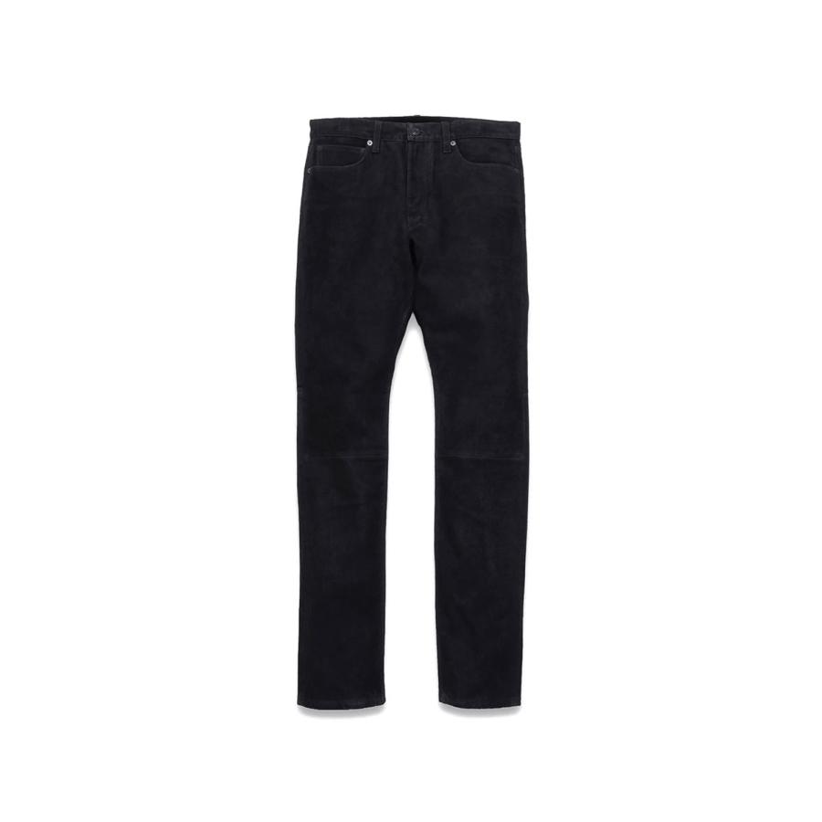 Goat Suede Bonding Slim 5pocket Pants - BLK (MDFBF09702) Minedenim(マインデニム) | 