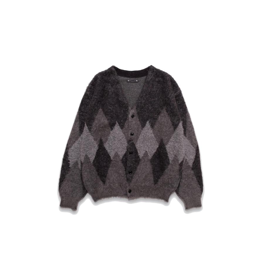 Mohair Argyle Knit Cardigan - GRT (MDFBF10602) Minedenim(マインデニム) | 