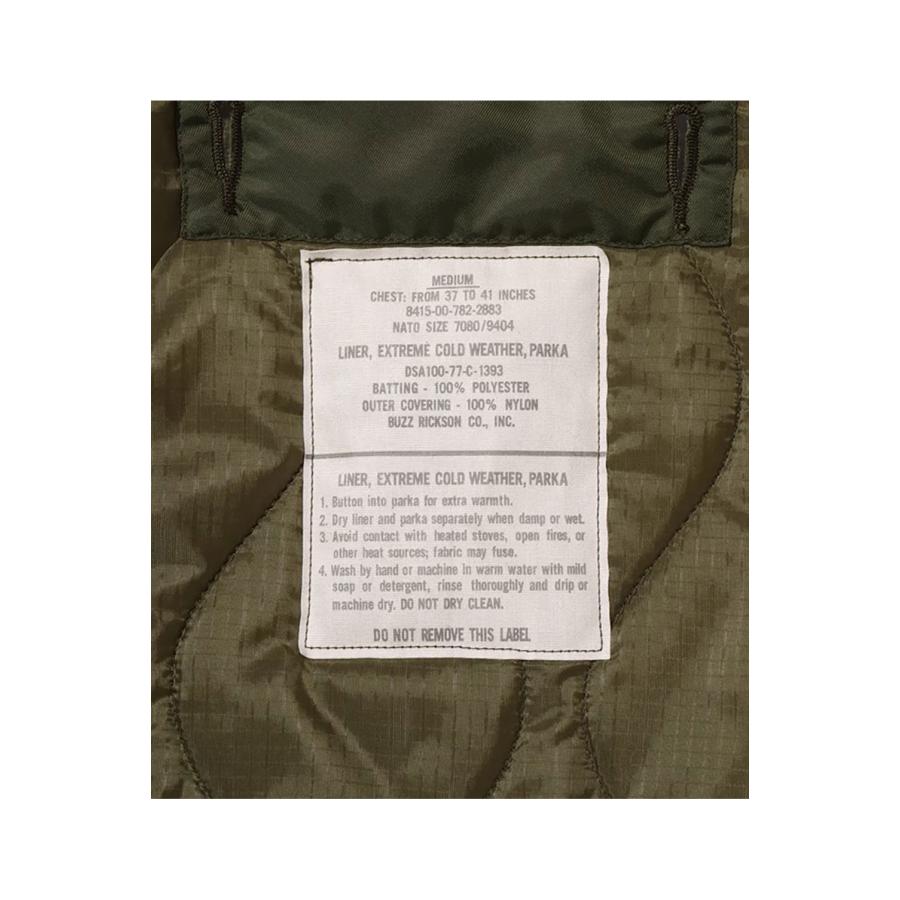 LINER EXTREME COLD WEATHER,PARKA / OLIVE (BR15335) BUZZ RICKSON'S(バズリクソンズ) |  | 02