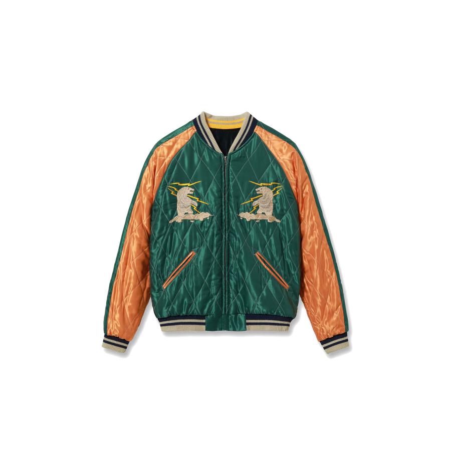 Late 1950s Style Acetate Quilted Souvenir Jacket “MOOSE” × “ALASKAN EAGLE” / 119) BLACK (TT15973-119) TAILOR TOYO(テーラートーヨー) |  | 02