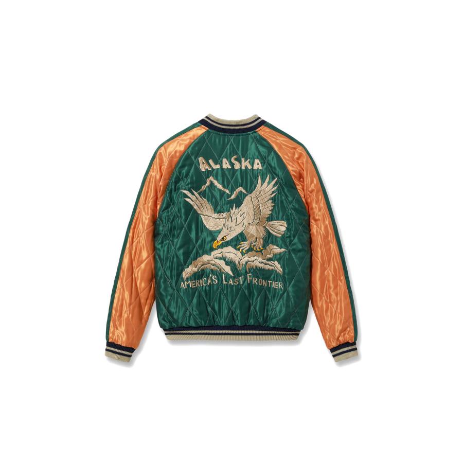 Late 1950s Style Acetate Quilted Souvenir Jacket “MOOSE” × “ALASKAN EAGLE” / 119) BLACK (TT15973-119) TAILOR TOYO(テーラートーヨー) |  | 03