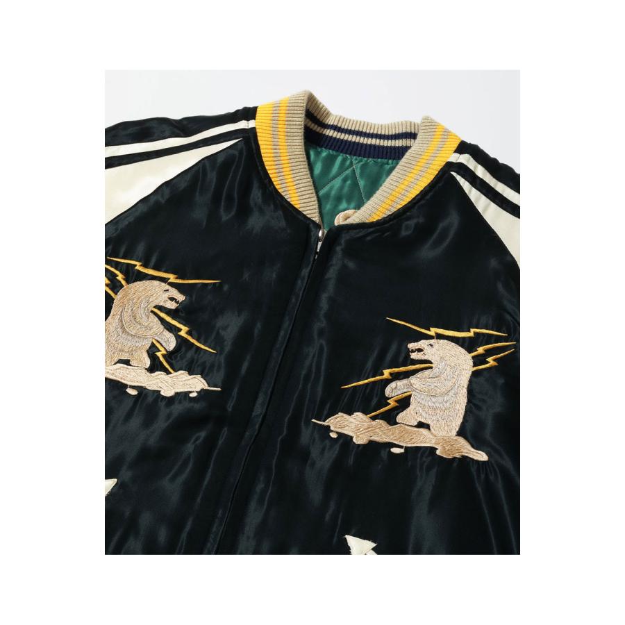 Late 1950s Style Acetate Quilted Souvenir Jacket “MOOSE” × “ALASKAN EAGLE” / 119) BLACK (TT15973-119) TAILOR TOYO(テーラートーヨー) |  | 05