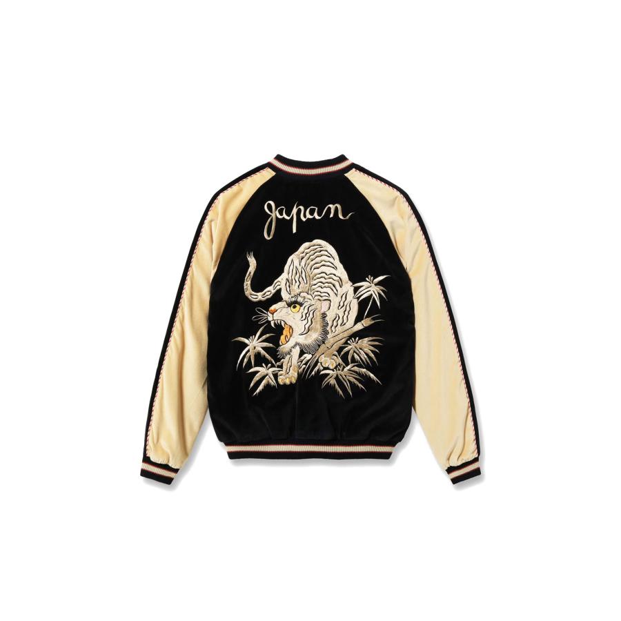 Velveteen (Two-tone) × Acetate Souvenir Jacket “WHITE TIGER” × “GOLD DRAGON” / 119) BLACK (TT15975-119) TAILOR TOYO(テーラートーヨー) |  | 01