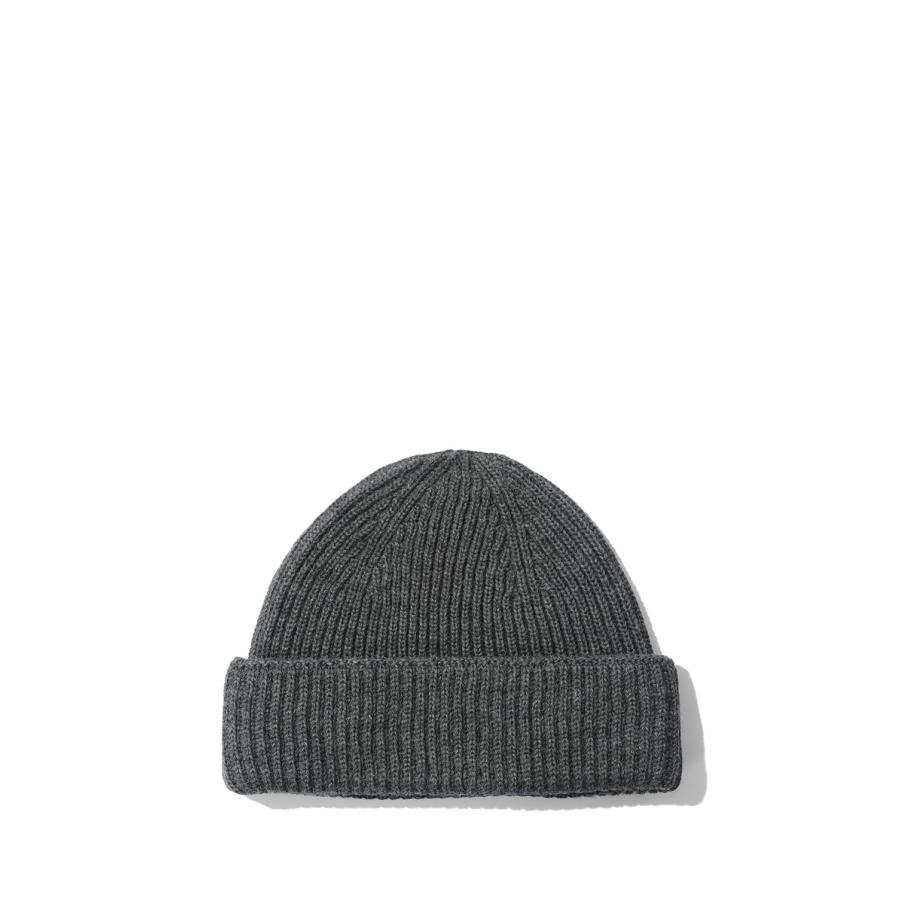 FOX HEAD LARGE BEANIE - DARK GREY MELANGE (PM06112KT1022) Maison Kitsune -Men-(メゾンキツネ) |  | 01