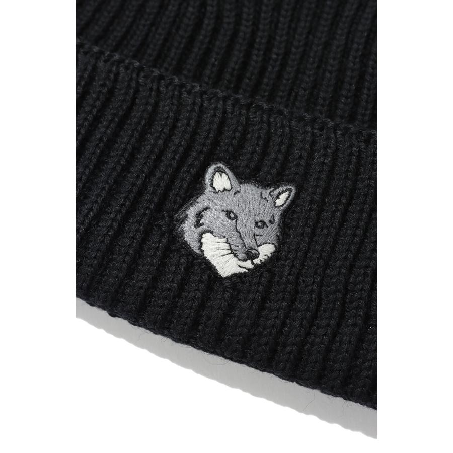 FOX HEAD LARGE BEANIE - BLACK (PM06112KT1022) Maison Kitsune -Men-(メゾンキツネ) |  | 02