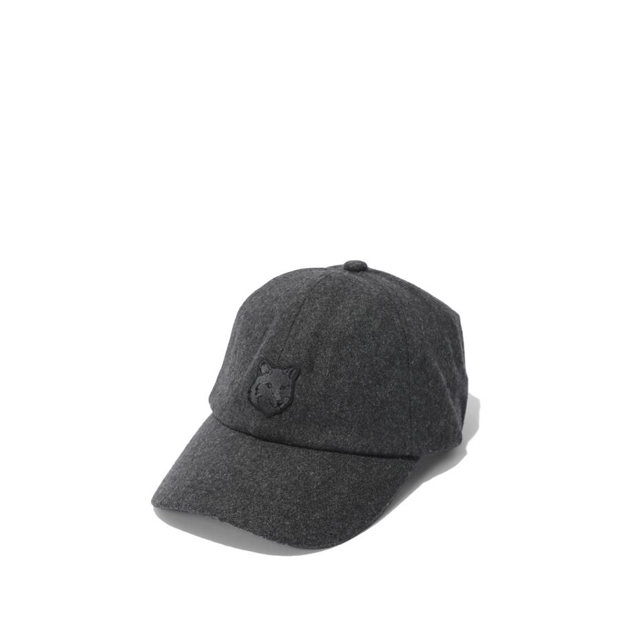 FOX HEAD CAP - ANTHRACITE (MRUAH06WB0062) Maison Kitsune -Men-(メゾンキツネ) | 
