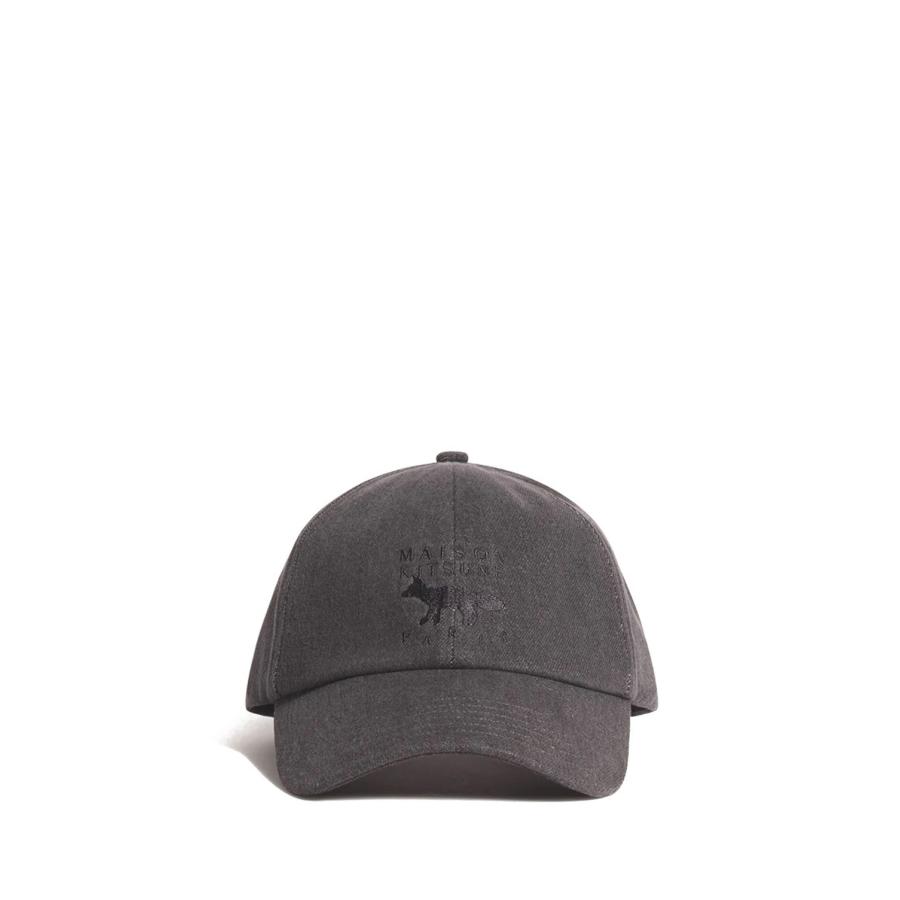 PROFILE FOX CAP - WASHED BLACK (MRUAH03WB0061) Maison Kitsune -Men-(メゾンキツネ) |  | 01