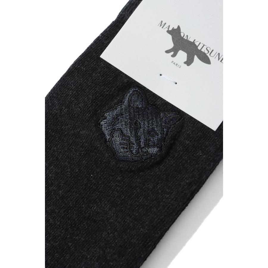 FOX HEAD SOCKS - ANTHRACITE (MRUAS05KT1145) Maison Kitsune -Men-(メゾンキツネ) |  | 01