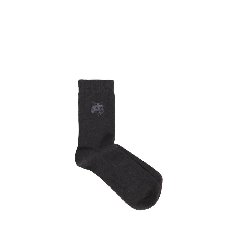 FOX HEAD SOCKS - ANTHRACITE (MRUAS05KT1145) Maison Kitsune -Men-(メゾンキツネ) |  | 03