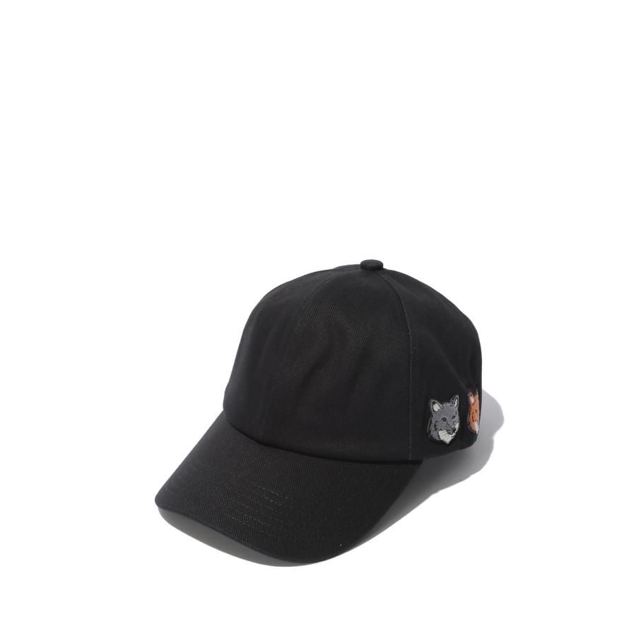 DOUBLE FOX HEAD CAP - ANTHRACITE (MRUAH11WW0096) Maison Kitsune -Men-(メゾンキツネ) | 