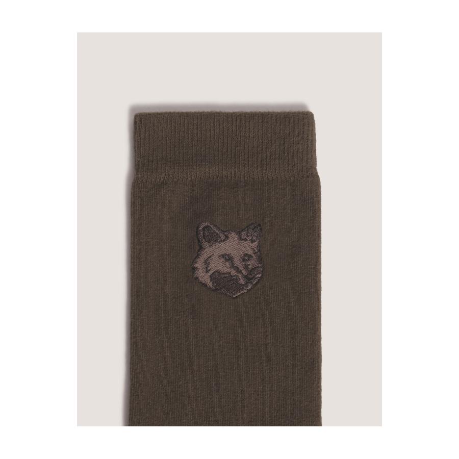 FOX HEAD SOCKS - DEEP KHAKI (MRUAS05KT1145) Maison Kitsune -Women-(メゾンキツネ) |  | 04