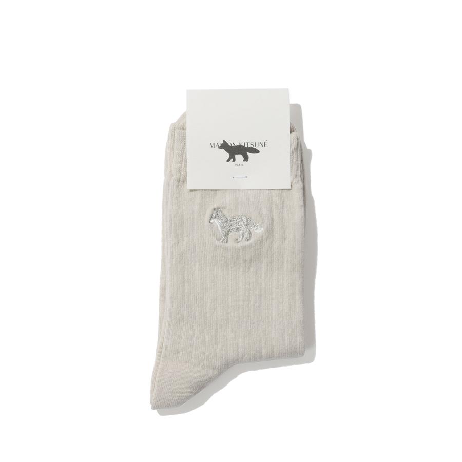 BABY FOX SOCKS - FEATHER BEIGE (MRUAS04KT1124) Maison Kitsune -Women-(メゾンキツネ) | 