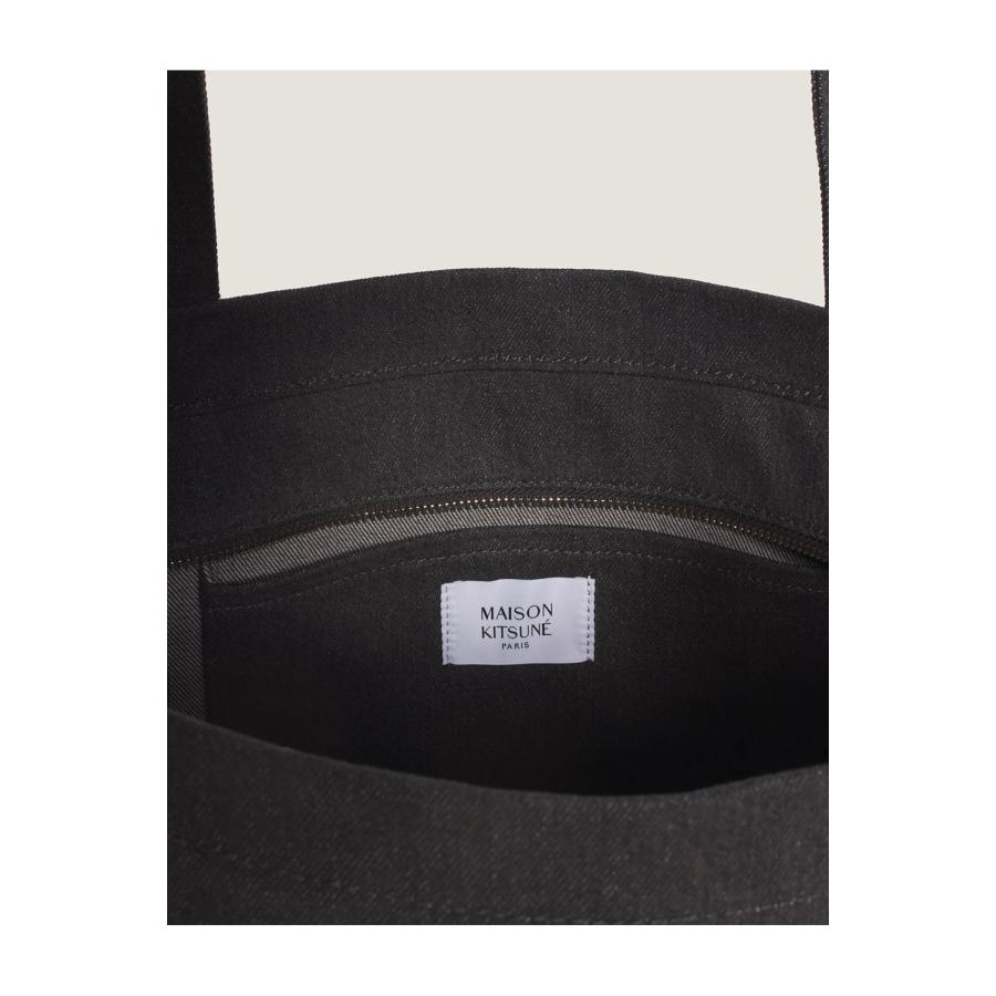 PROFILE FOX LARGE TOTE -  WASHED BLACK  (MRUBT15WD4032) Maison Kitsune -Women-(メゾンキツネ) |  | 02