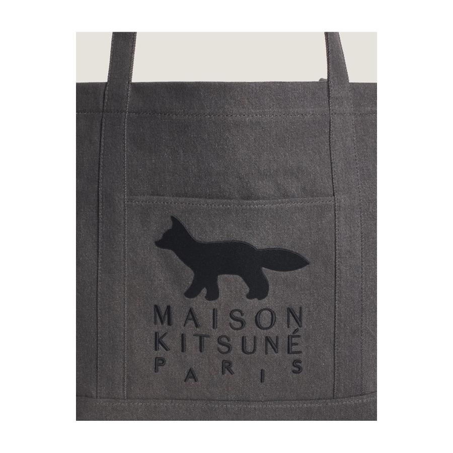 PROFILE FOX LARGE TOTE -  WASHED BLACK  (MRUBT15WD4032) Maison Kitsune -Women-(メゾンキツネ) |  | 03