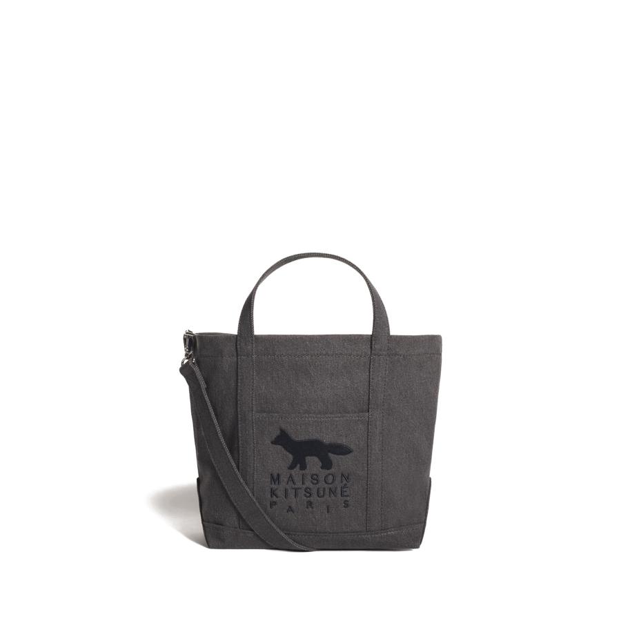 PROFILE FOX SMALL TOTE -  WASHED BLACK  (MRUBT13WD4032) Maison Kitsune -Women-(メゾンキツネ) | 