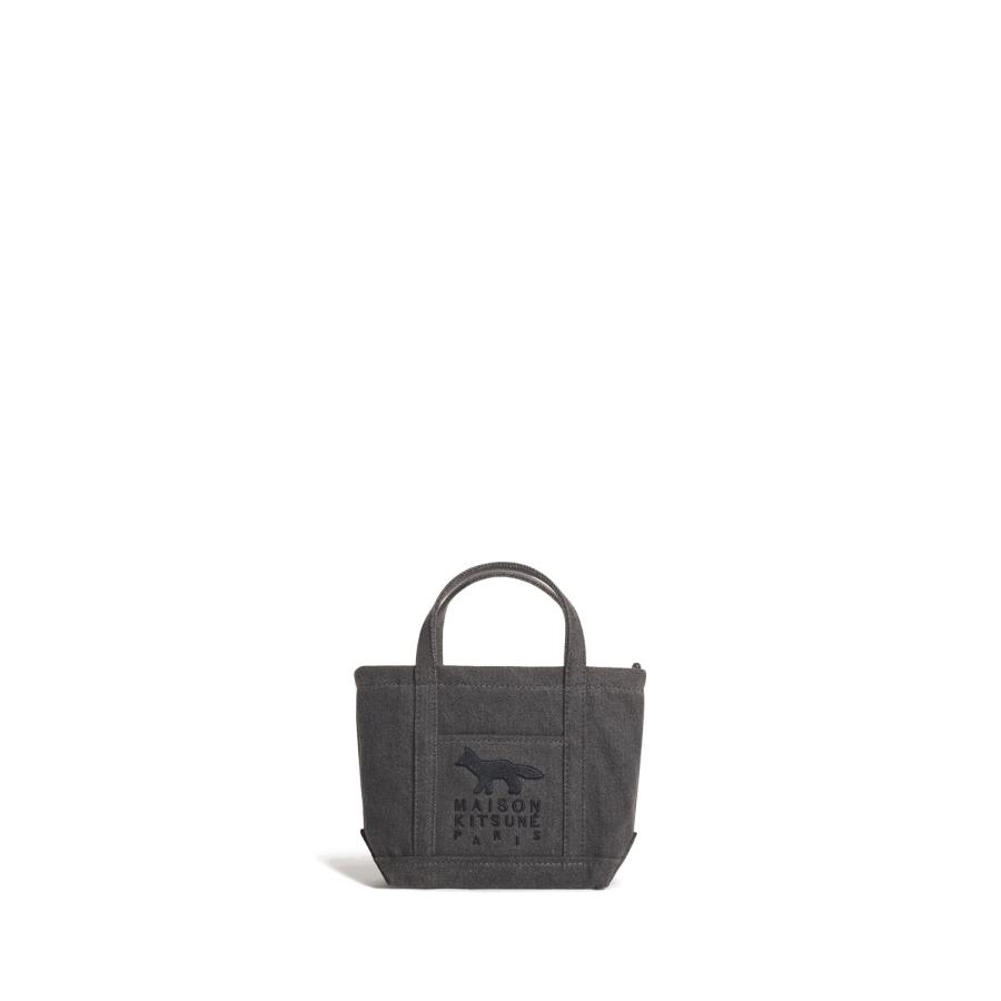 PROFILE FOX MINI TOTE -  WASHED BLACK  (MRUBT11WD4032) Maison Kitsune -Women-(メゾンキツネ) | 
